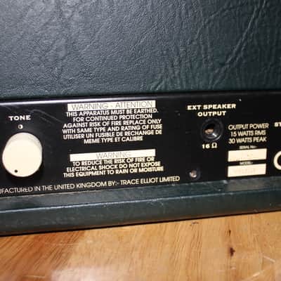 Trace Elliot Velocette/15 Watt all tube 1x10 celestion Combo (Green Tolex) image 9