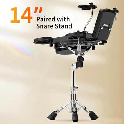 LEKATO Electronic Drum Set Portable Electric Drum Set for Beginner with Quiet Mesh Snare Drum Pads image 9
