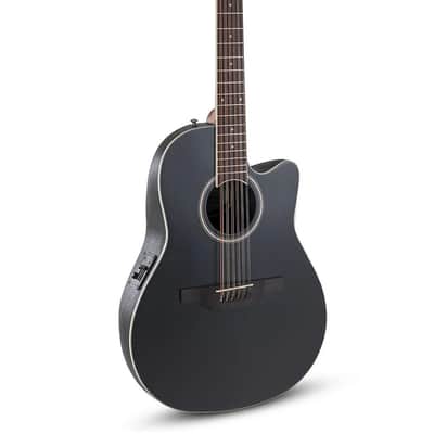 1992 Ovation Custom Balladeer Model 1862 Acoustic Electric Black