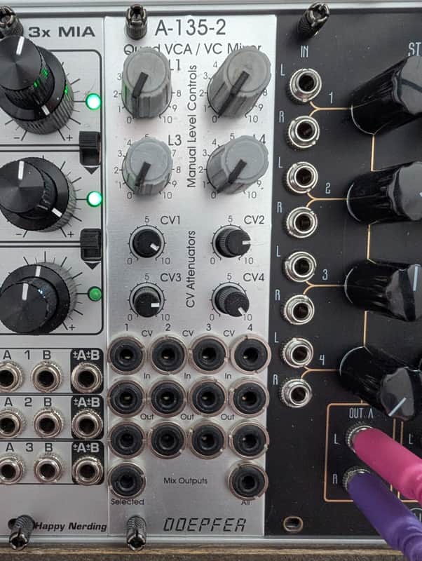 Doepfer A-135-2 Quad VCA / VC Mixer 2010s - Silver image 1