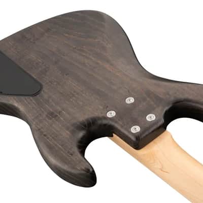 Sadowsky MetroLine 21-Fret Vintage P/J Bass-Swamp Ash Body-4 String-Nirvana Black Transparent Satin-Lefthand image 6