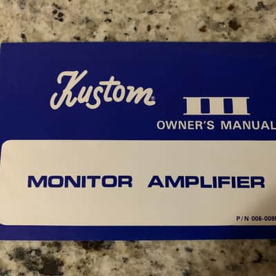 Kustom Monitor Amp Owners Manual & More 70’s image 1