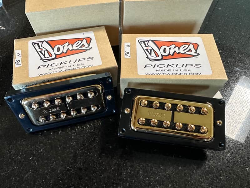 TV Jones TV Classic English Mount Pickup Set in Gold. With pickup rings (#2) image 1