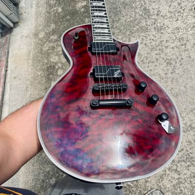 ESP LTD EC-1000 Deluxe 2025 - Transparent Cherry with ESP case image 7