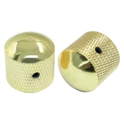 4 Pcs Metal Guitar Knobs, Volume Tone Control Knobs, Dome Knobs Replacement Parts, Knurled Guitar Knob for Electric Guitar and Bass Players (Gold) image 4
