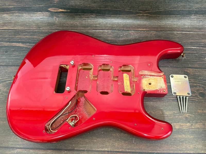 80s FERNANDES FST-65 Stratocaster Type Alder Body Candy Apple Red Made in Japan image 1