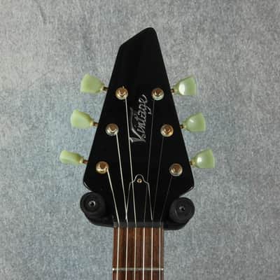 Vintage VV60 V Shape Guitar - Black - 2nd Hand image 4