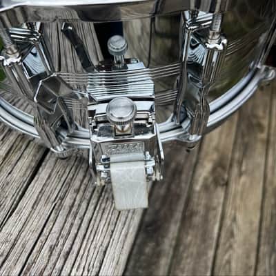 Tama 8056 Imperialstar Mastercraft Steel 6.5x14" 10-Lug Snare Drum with Roller-Action Snare Strainer 1980 - 1985 - Chrome image 7