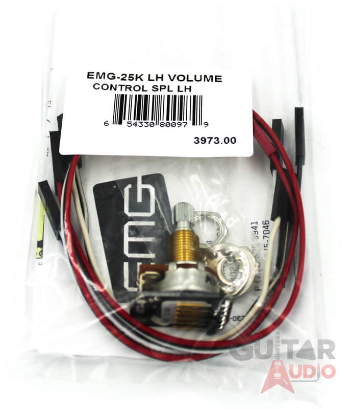 EMG 25k Solderless B122 Volume Left-Handed Control Pot Split Shaft (3973.00) image 1
