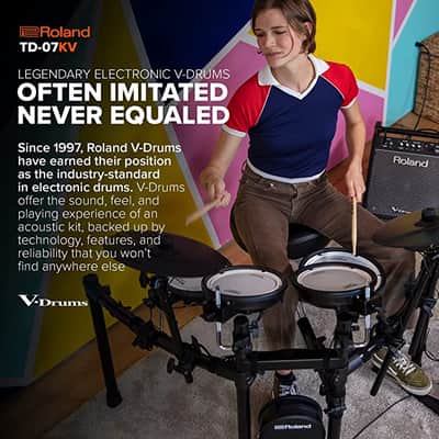 Roland TD-07KV V-Drums All-Mesh Electronic Drum Set image 4