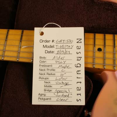 Nash T-68 PSLY Pink Paisley Lollar Pickups GRT-530 image 13