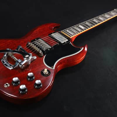 Gibson Custom 1961 Les Paul SG Standard Reissue Electric Guitar with Bigsby - Cherry Red, VOS 701 image 3