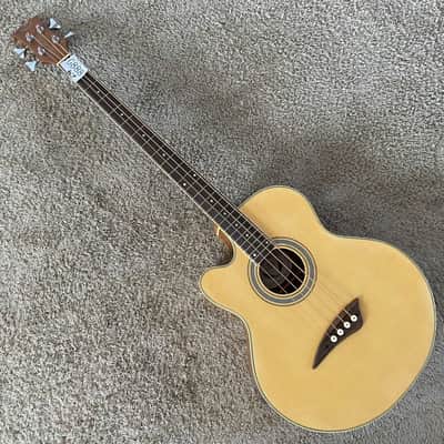 Dean Left Handed 4 String Acoustic Bass, Spruce Top Body, Mahogany Neck image 7