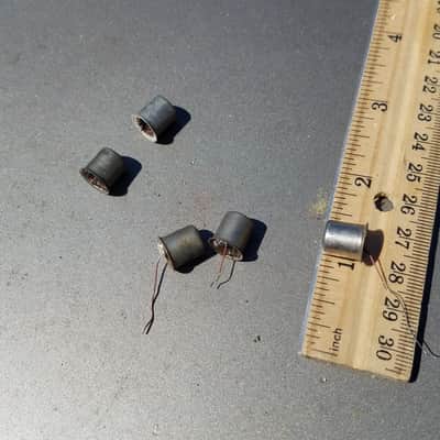 RCA vacuum tube top caps replacement 5/16" contact pin anode connector electrode 1920s - 1970s - Metal image 2