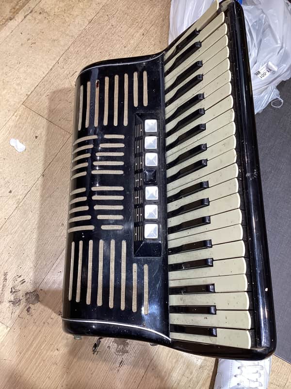 Acmette Accordion Vintage 1960s Black Acmette Accordion 41 keys 1960 - BLACK - #19619 image 1