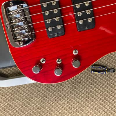 G&L ASAT 4 String Bass mid-90s - Clear Red with Top Binding image 13