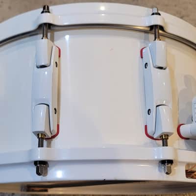 Pearl Reference Redline 14x6.5 20-Ply Limited Edition White Snare Drum - Ultra Rare 2008 image 2