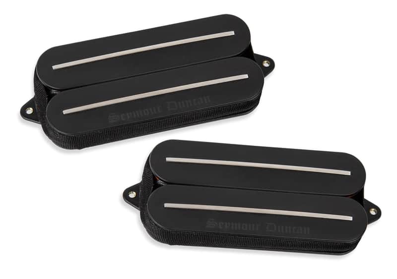 Seymour Duncan Black Winter Rails Humbucker Pickup Set – 7-String, Passive, High-Output, Ceramic Magnets – Black image 1