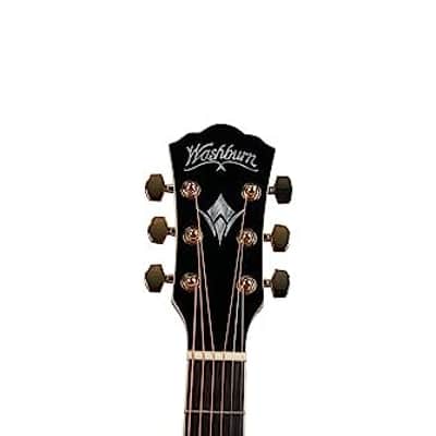 Washburn Festival Series Cutaway Mini Jumbo Acoustic/Electric Guitar, Koa Burst (EA55G-A-U) image 4