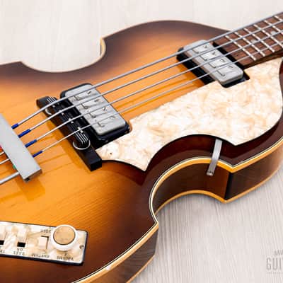 2004 Hofner 500/1 Vintage '63 Violin Beatle Bass Staple Pickup w/ Case, Germany image 6