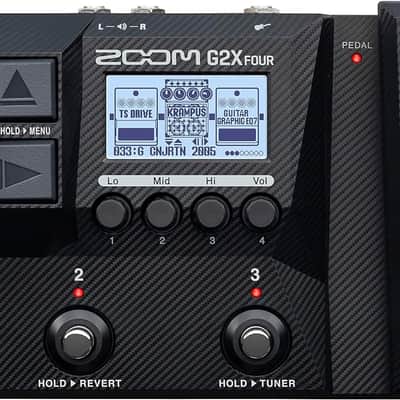 Zoom G2X Four Guitar Multi-Effects Processor with Expression Pedal, Multi-Layered IR’s, Amp Modeling, 75+ Built-in Effects, Looper, Rhythm Section, Tuner, Audio Interface, Lightweight image 1