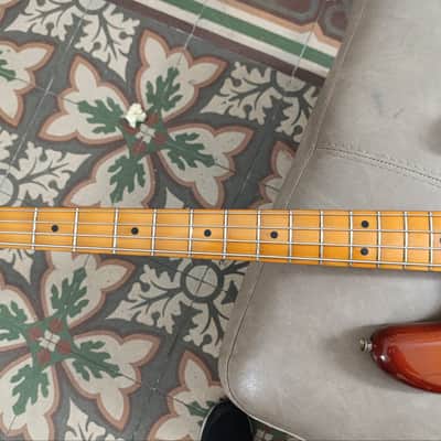 Fernandes FPM Stone Logo 70 Neck through precision style 1979-1982 - Cherryburst - Made in Japan image 6