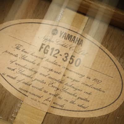 Vintage 1980's made Orange Label Yamaha  FG12-350 12strings Acoustic Guitar  Made in Japan image 10