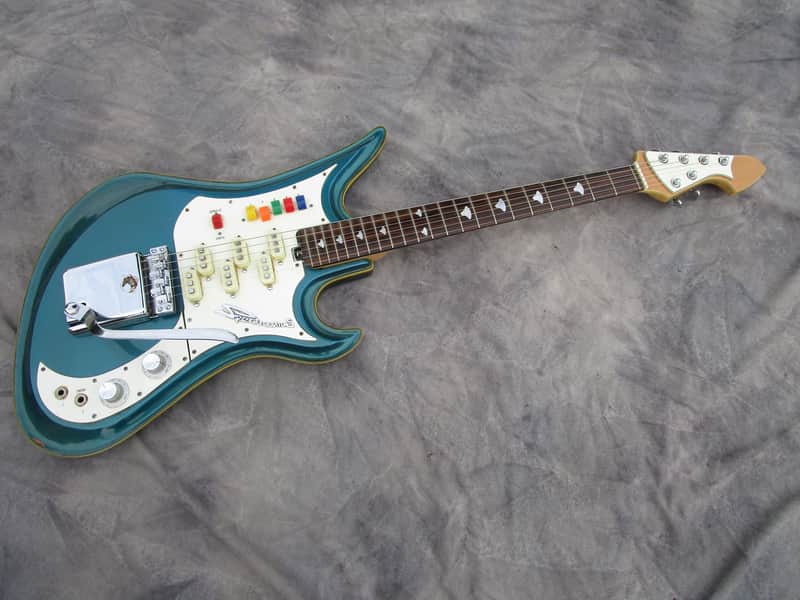 Teisco Spectrum 5 Japan Original 1967 Lake Placid Blue Van Halen image 1