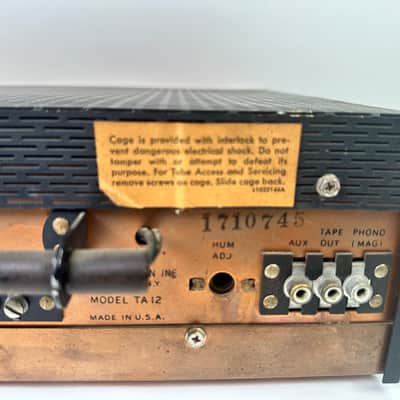 Vintage Harman Kardon TA-12 SOLO II Mono AM/FM Tube Receiver image 8
