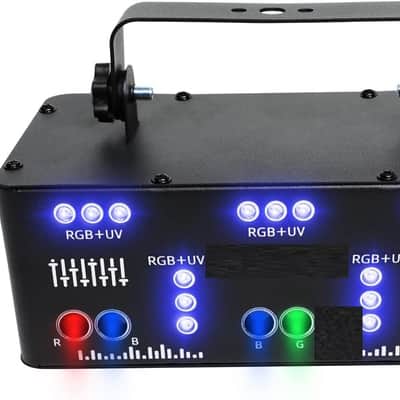 21 Eyes Party Lights Dj Disco Light Strobe Stage Light Sound Activated Laser Llights Projector with Remote Control Led Bar Indoor DMX Music Show RGB KTV Lighting Projector for Parties image 1