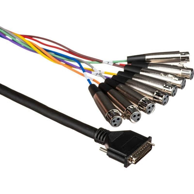 Hosa DTF-803 Male DB-25 to 8x 3-Pin XLR Female Snake Cable- 9.9' (3 m) image 1