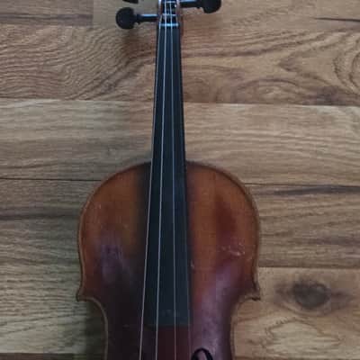 Vintage 1920's John Juzek 1/4 size violin with bow image 8