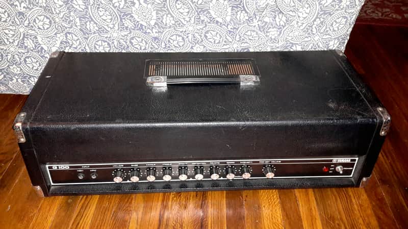 Yamaha G100 1978 Black Tolex Guitar Amplifier Snakeskin image 1