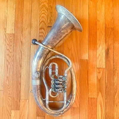 Anton Füller No. 188 Antique Tenor Horn – Graslitz i/B Bohemia – Abalone Keys – Fully Playable image 1