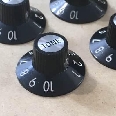 4 Vintage Genuine Fender Telecaster Custom Knobs Aged Relic Knob Guitar Tele Set image 6