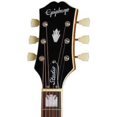 Epiphone J-200 Studio EC Acoustic-Electric Guitar w/ Gig Bag - Antique Natural image 9