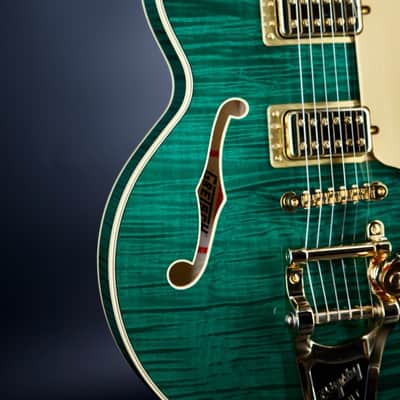 Gretsch Broadkaster Jr. LX Figured Semi-Hollow 2026 - Tropic Aura image 5