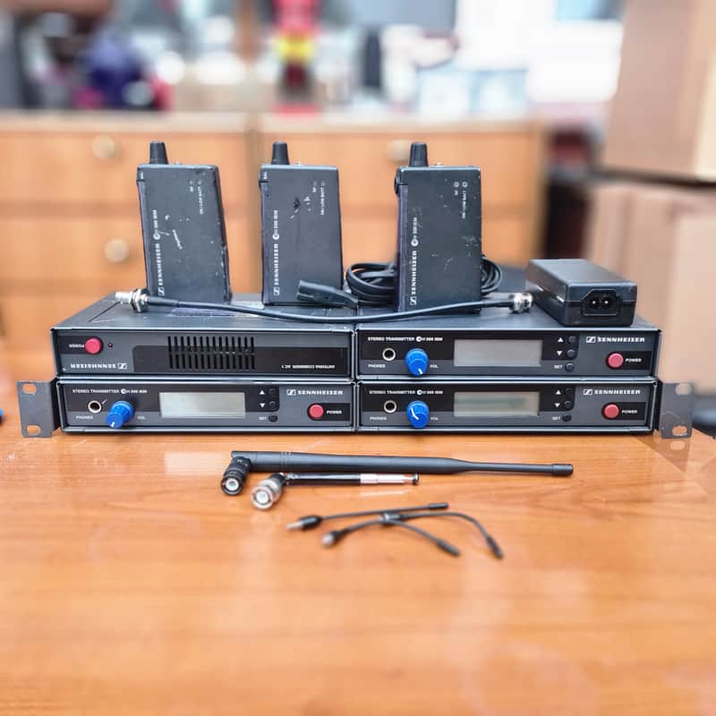 Sennheiser 🎛️ Sennheiser SR300 Stereo Transmitters (x3) + EK300 Stereo Bodypack Receivers (x3) + AC1 Antenna Combiner – 500–870 MHz – Complete Professional Set image 1
