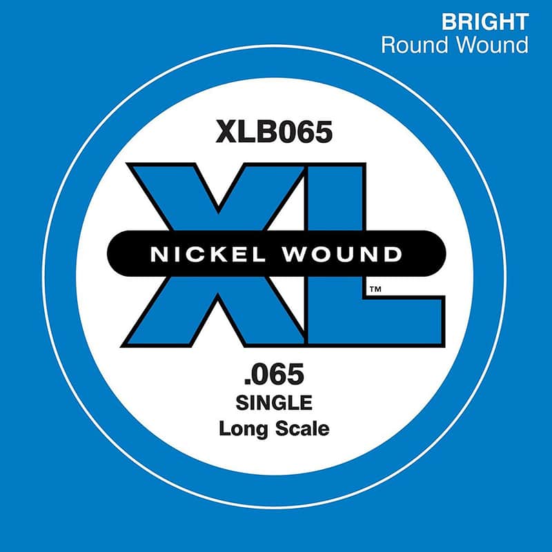 D'Addario XLB065 Nickel Wound Bass Guitar Single String Long Scale .065 image 1