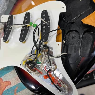 Fender Squier Yako Factory 50th Anniversary Stratocaster Sunburst 1996 w/ Iron Gear Texas Loco pickups and series wiring image 7