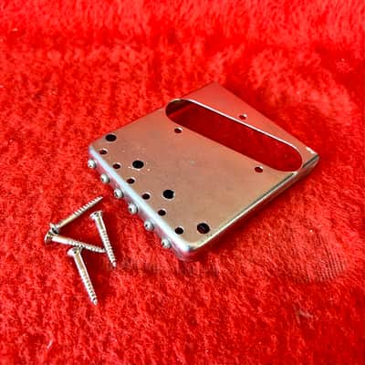 Fender Telecaster bridge 1970’s  - Chrome 6 saddle original vintage USA image 2