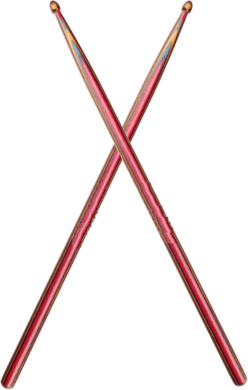 Drum Sticks for Drums, 7A Wooden Drumsticks, Consistent Weight and Pitch, Durable and Drum Stick for Jazz Drum Electronic Drums set, Drum Prastic Pad, Drumsticks for Professionals Beginners (Red) image 1