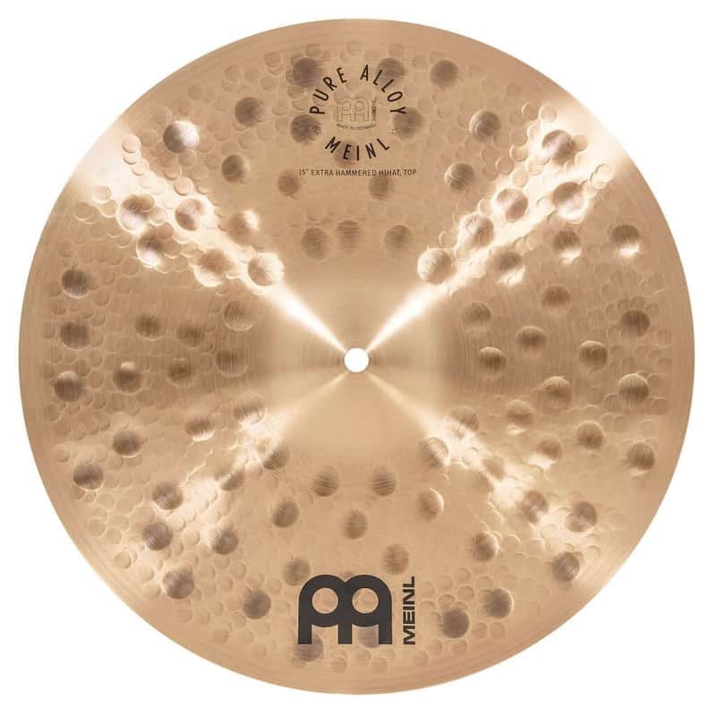 Meinl Pure Alloy Extra Hammered Hi Hat Cymbals 15" image 1