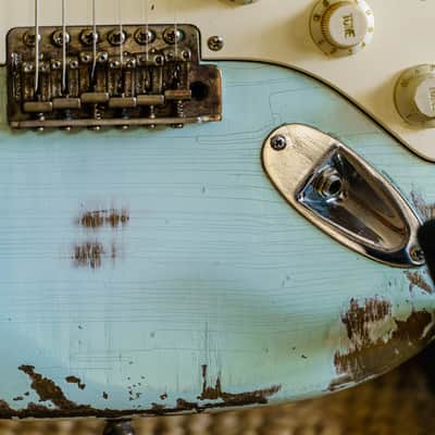 Partscaster Navacaster - Sonic Blue Nitro Relic 2021 Sonic Blue image 4