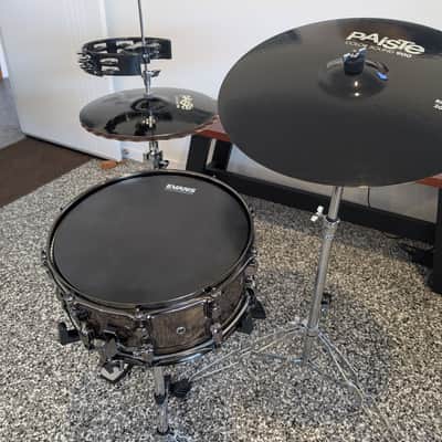 Tama & Paiste SLP Snare, Colour Sound 900 Hi Hat & Ride 2010's - Maple & Black image 2