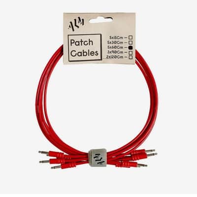 ALM Busy Circuits ALM-PC001x60 Eurorack Patch Cables (5 x 60cm) - Red image 1