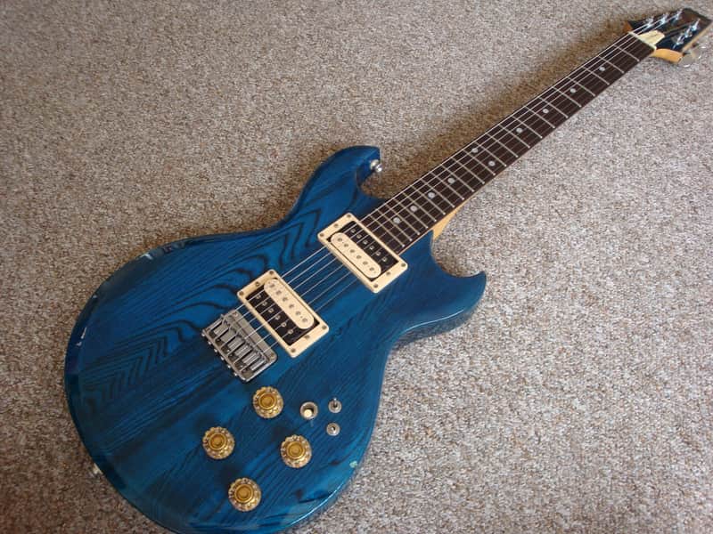 Aria Pro II CS-350 Cardinal 1982 See Thru Blue. Matsumoku | Reverb