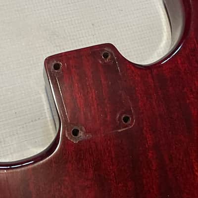 Made in USA KNE Charvel Pro Mod So Cal Style Red Stain Mahogany Guitar Body Floyd Ready Truss Wheel Cutout image 15