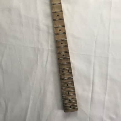 Lefty Reverse Musikraft Telecaster Aged Heavy Relic Tele Guitar Neck Amber Bone Nut Maple Made in USA Custom image 4