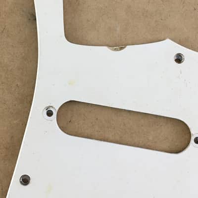 Vintage 1959 Pre-CBS Fender Musicmaster Pickguard Metal Shield Added Toggle Hole No Cracks image 2